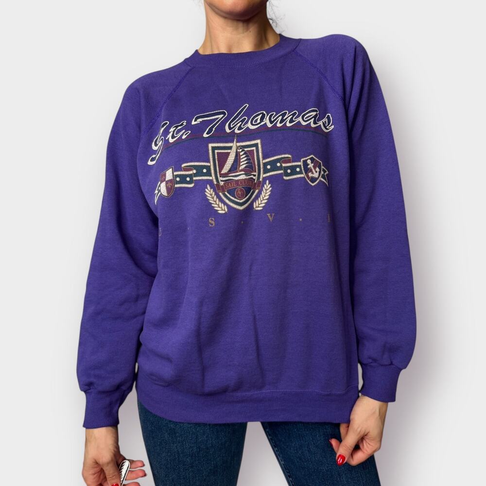 90s Hanes St. Thomas Purple Crewneck‎ size L